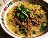 鍋のシメ！とり野菜みそで辛さ控えめ担々麺作り方6写真