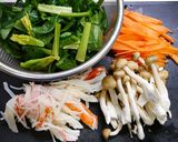 レンジで簡単！ほうれん草のカニカマサラダ作り方1写真