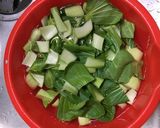 青梗菜ソテーとトンバーグ！？作り方1写真