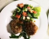 青梗菜ソテーとトンバーグ！？作り方10写真