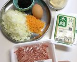 豆腐・おから・ひじきの入ったハンバーグ作り方1写真