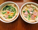 弁当の残りおかずとパンミミでキッシュ♡作り方5写真