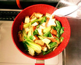 チンゲン菜と厚揚げとニンジンのとろみ中華作り方9写真