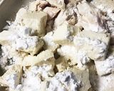 豆腐と鶏肉のガリバタ炒め作り方2写真