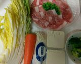 彩り栄養on！豚肉白菜のミルフィーユ蒸し作り方1写真