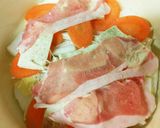 彩り栄養on！豚肉白菜のミルフィーユ蒸し作り方6写真