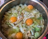 素朴な甘さ♡白菜・油揚げ・卵の煮物作り方3写真