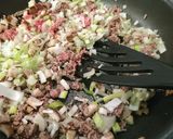 ご飯にぴったり！しいたけとねぎの肉そぼろ作り方5写真