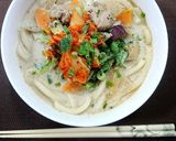 残り味噌汁でランチ！ミルク味噌うどん作り方4写真