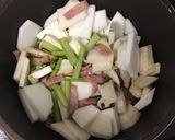 カブとベーコンのスープ作り方4写真