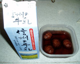 残り物、栗の渋皮煮シロップのミルク作り方1写真