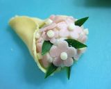 ～ポテサラとハムで作る花束～キャラ弁に作り方8写真