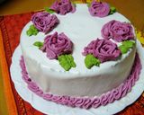 豆乳ホイップに紫芋パウダーで★薔薇デコ作り方6写真