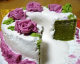 豆乳ホイップに紫芋パウダーで★薔薇デコ作り方7写真