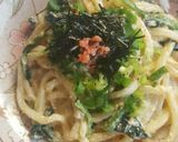 ほうれん草と明太豆乳クリームうどん作り方9写真