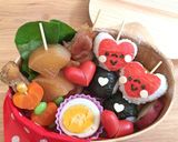 バレンタイン弁当♡簡単おにぎり♩キャラ弁作り方4写真
