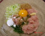 大葉と白ゴマ入り鶏団子作り方4写真