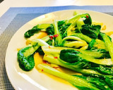 青菜(ターサイ)のオイスターソース炒め作り方4写真