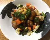 豚肉と揚げ野菜の黒酢あんかけ作り方7写真