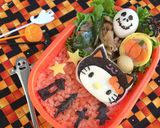 ハロウィン　黒猫キティのキャラ弁作り方6写真