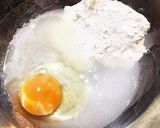 簡単☆ふんわり納豆と野菜の薄焼お好み焼き作り方1写真