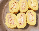 薄切りハムとスライスチーズの出し巻き卵♪作り方8写真
