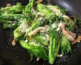 【粉】菜の花と豚バラの炒めもの【チーズ】作り方6写真