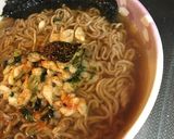 インスタントそばレンジ試験(^.^)作り方2写真