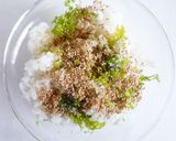 わさび菜の胡麻おにぎり作り方2写真