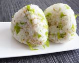 わさび菜の胡麻おにぎり作り方4写真