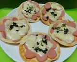 ＊餃子の皮でシラスとねぎのピザ＊作り方4写真