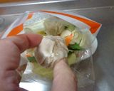 最手握のレンジで蒸し野菜＊肉焼売作り方4写真