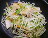 簡単！豚バラもやしのカレー生姜焼き作り方4写真