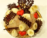 *バレンタイン ♡ チョコバナナタルト♪作り方18写真