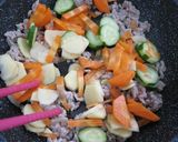 生姜がピリッ！豚ひき肉の炒め物作り方4写真