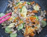 生姜がピリッ！豚ひき肉の炒め物作り方7写真