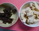 濃厚チョコとチーズラムレーズンのケーキ♡作り方1写真