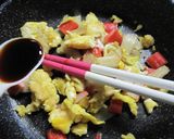 生姜たっぷり卵とカニカマの炒め物作り方6写真