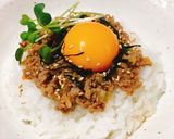 ピリッと！ねぎ味噌そぼろ丼作り方3写真