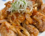 鶏もも肉と新玉ねぎのトマト甘酢あん♪作り方8写真