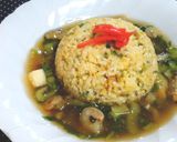 和風【豆苗とアゲの味噌バターチャーハン】作り方12写真