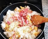 いぶりがっこ炒飯☆タイ米でパラパラ☆絶品作り方3写真