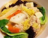 ヒガシマルうどんスープで肉団子スープ作り方7写真