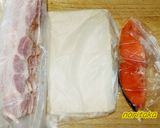 フェンネル風味のサーモンベーコンパイ包み作り方1写真