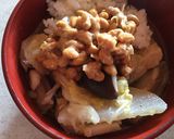 鍋の残りで納豆雑炊作り方3写真