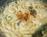 ほうれん草と明太豆乳クリームうどん作り方7写真