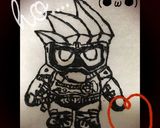 仮面ライダーエグゼイドケーキ♪作り方3写真