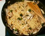 大葉香る！海老ときのこの和風パスタ♪作り方4写真