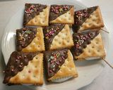 クラッカーサンドのチョコかけ作り方5写真