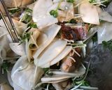 蕪と鶏肉の燻製オリーブオイル漬けのサラダ作り方2写真